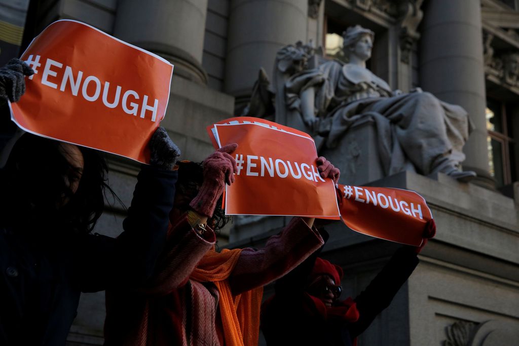REFILE CORRECTING NAME Lucia Parris-Katz of Montgomery Blair High School joins with other students walking out of classes to demand stricter gun laws outside the U.S. Capitol in Washington, U.S.,  March 14, 2018. REUTERS/Jim Bourg