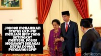 Jokowi menaikkan status Unit Kerja Presiden Bidang Pembinaan Ideologi Pancasila (UKP-PIP) naik statusnya menjadi Badan Pembinaan Ideologi Pancasila (BPIP) yang setingkat menteri. Posisi Megawati sebagai Ketua Dewan Pengarah BPIP. Apa maksud di baliknya?
