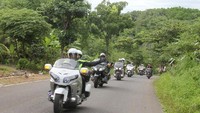 Diikuti sekitar 40 motor dari Jakarta, Tangerang dan sekitarnya, HGCI Route to Pangandaran dimulai pada 9 Maret 2018 dini hari. Foto: Honda Gold Wing Club Indonesia