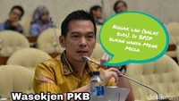 Wasekjen PKB Daniel Johan yakin Jokowi menaikkan status UKP PIP karena balas budi ke Mega. Nggak lah. Kan di sana bukan hanya mbak Mega tapi seluruh tim, ucapnya.