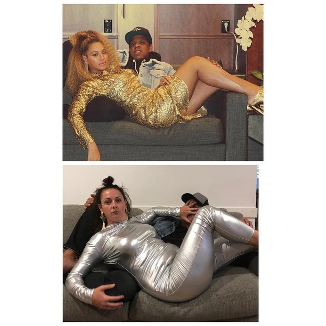 Bagaimana dengan gaya Celeste yang meniru pose Beyonce? Foto: Instagram
