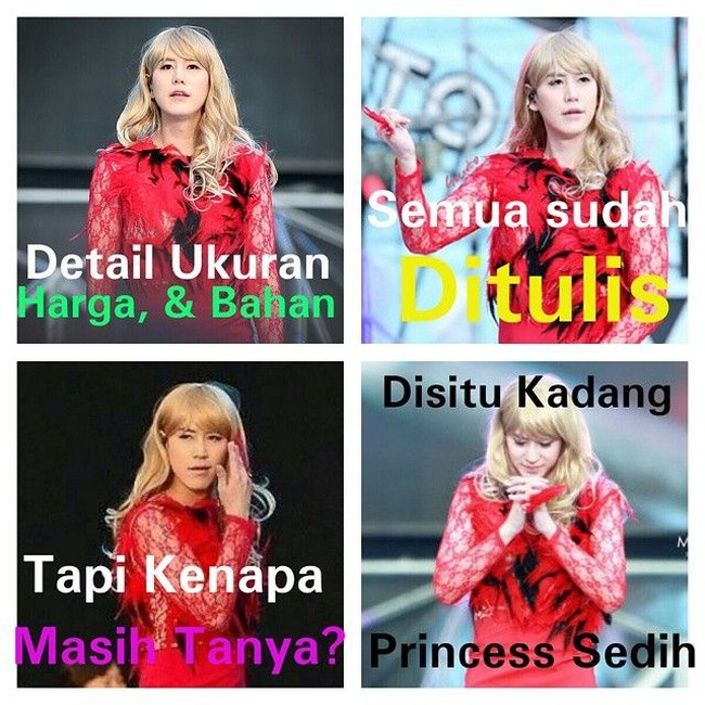 Princess sedih kalau pembeli tidak membudayakan membaca sebelum tanya. Foto: Instagram