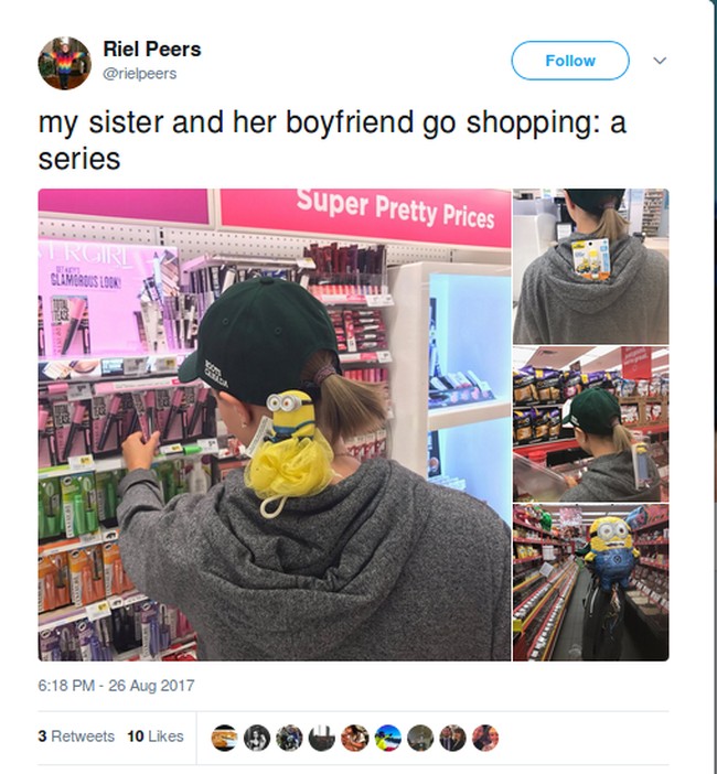 Agar si dia nggak bosan, biarkan Anda diisengi pacar atau suami selama belanja makeup. Foto: Instagram/Twitter