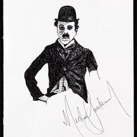 Michael Jackson mengaku terinspirasi oleh Charlie Chaplin karena ia merasa kisah hidupnya hampir sama dengan Charlie Chaplin, yaitu sama-sama memulai karir di usia belia. Saat berusia 9 tahun, Michael Jackson membuat lukisan Charlie Chaplin. Foto: istimewa