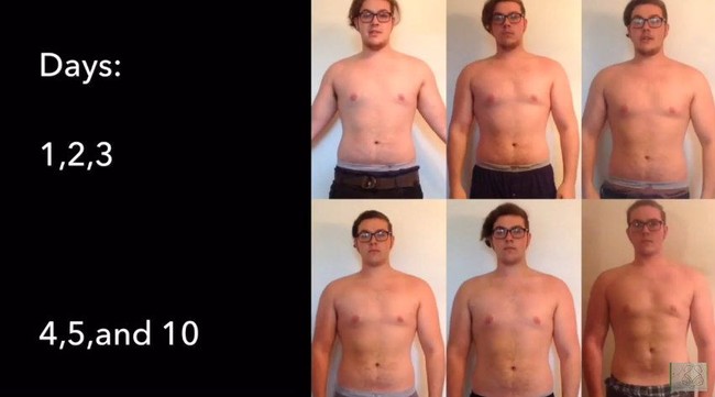 Max Zarin melakukan diet air putih, dengan hanya minum air putih tanpa makanan selama 10 hari. Max mengaku selama 10 hari menjalani diet air putih awalnya sangat sulit, hingga akhirnya ia berhasil menurunkan bobot hingga 9 kg. Setelah diet air putih Max merasa perutnya jauh lebih rata dari sebelumnya. Foto: Screenshot Youtube