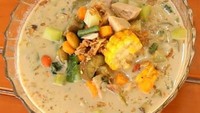 Ini dia sayur yang sering jadi guyonan. Dari mulai disebut sayur butek, sampe dijadiin meme begini! Salah apa, ya si sayur lodeh. Apes banget!  Foto: Istimewa
