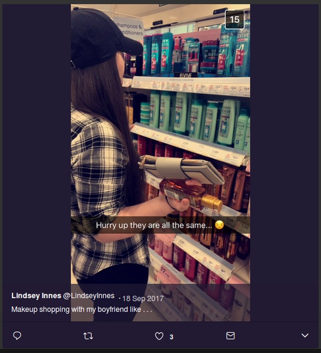 Hal yang bikin pria kesal. Kelamaan pilih produk kecantikan yang menurut mereka sama saja. Foto: Instagram/Twitter