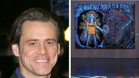 Siapa sangka jika aktor komedi Jim Carrey ternyata berbakat dalam seni lukis. Ia bahkan pernah menggelar pameran tunggalnya bertajuk Jim Carrey: Nothing To See Here. (Dok. Ist)
