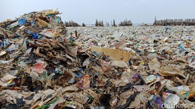 Potret Lautan Sampah di Teluk Jakarta