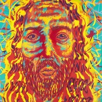 Sudah lebih dari 7 tahun, Jim Carrey berkecimpung di dunia lukis. Salah satu karyanya adalah lukisan berjudul Electric Jesus, yang ia lukis dengan maksud untuk menunjukkan kekuatan dan energi yang dimiliki oleh Jesus. Foto: istimewa