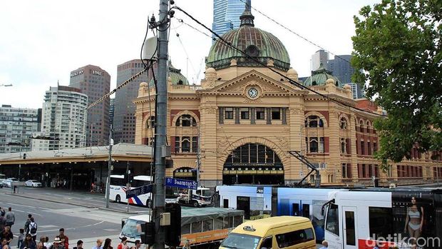 Stasiun Flinders, ikon Melbourne (Randy/detikTravel)