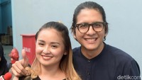 Joana Alexandra dan Raditya Oloan saat ditemui di Trans TV, Kapten Tendean, Jakarta Selatan pada Kamis (15/3). Pool/Noel/detikFoto.