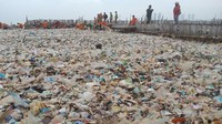 Nanti ada empat kapal fiber kapal kecil tapi itu memuat sampah jadi sampah ini dibawa ke kapal dan dipindah ke truk yang ada di pinggir dermaga, ucap Yusen.