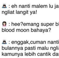 Gombalan ala super blue blood moon. Foto: Istimewa