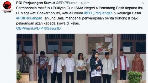 Mega Diserang Hoax Larangan Azan, PDIP: Masyarakat Harus Pandai