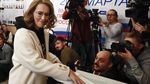 Potret Capres Cantik Rusia saat Memilih di Pilpres Rusia