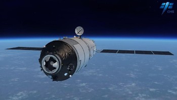 Sayangnya, Tiangong-1 tidak berumur panjang. Otoritas antariksa China melaporkan bahwa benda tersebut akan kembali masuk ke Bumi pada April 2018. Foto: China Manned Space Agency