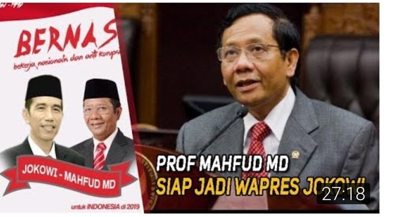 Hasil gambar untuk mahfud dan jokowi