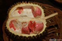 Durian merah yang jadi favorit di Kampung Durian, Banyuwangi (Ardian Fanani/detikTravel)