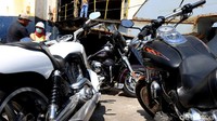 Deretan moge tersebut diantaranya,  unit Harley-Davidson, 1 unit BMW, 1 unit Ducati, dan 2 unit Trail KTM.