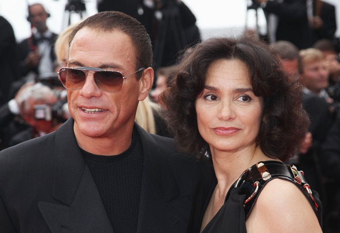CANNES, FRANCE - MAY 12:  Actor Jean Claude Van Damme and wife Gladys Portugues attend the 