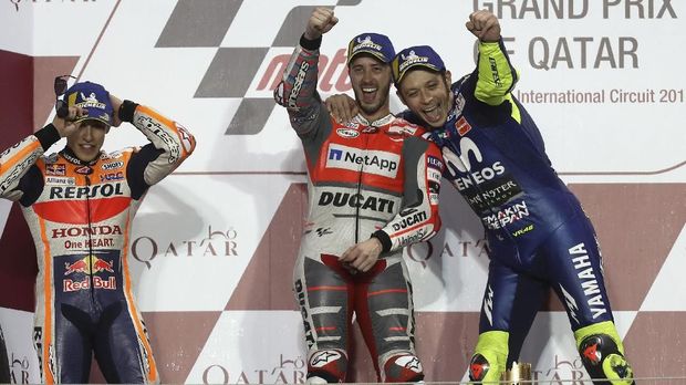 Meski berusia 39 tahun, Valentino Rossi masih bisa menunjukkan kualitasnya untuk naik podium di MotoGP 2018.