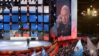 Putin, dalam exit poll Pilpres Rusia, mengantongi dukungan suara 73,9 persen. Dia mengungguli 7 kompetitornya. (Foto: Sputnik/Alexei Nikolsky/Kremlin via REUTERS)
