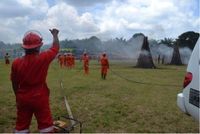 Simulasi pemadaman (Foto: Sampoerna Agro)