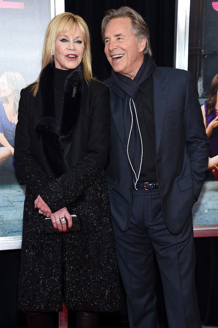artis kawin-cerai NEW YORK, NY - FEBRUARY 03:  Actors Melanie Griffith (L) and Don Johnson attend the New York  premiere of