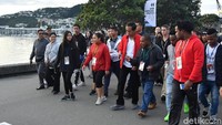Ada 29 pelajar dan mahasiswa Indonesia yang ikut kegiatan tersebut. 15 di antaranya berasal dari Papua. (Laily Rachev-Biro Pers Setpres)