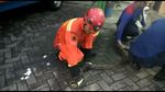 Detik-detik Ular Sanca 4 Meter Ditangkap di RM Padang