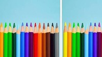 Kalau pensil warna yang ini, mana bedanya? (Foto: Bright Side)