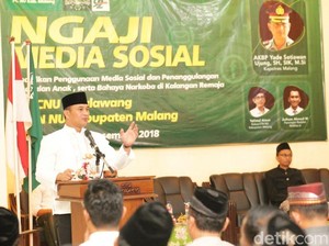 Tangkal Hoax, Polres Malang Ngaji Medsos Bareng Warga NU