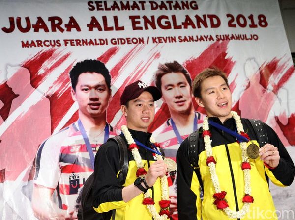 Juara All England Kevin/Marcus Disambut Meriah