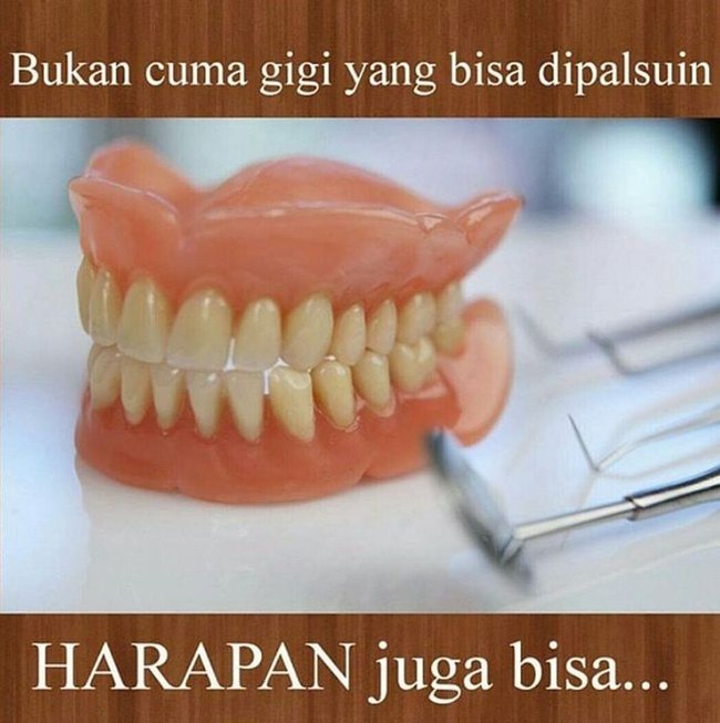 Ternyata bukan hanya gigi saja yang bisa dipalsukan. Foto: Istimewa