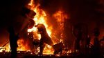 Foto: Aksi Bakar Monumen di Festival Las Fallas Spanyol
