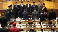 Saat ini kursi pimpinan DPR diisi oleh Ketua Bambang Soesatyo, dan wakilnya adalah Fadli Zon, Fahri Hamzah, Taufik Kurniawan, Agus Hermanto, dan Utut Adianto. Foto: Lamhot Aritonang