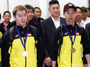 Disambut di Tanah Air, Kevin/Marcus: Terimakasih dan Luar Biasa!