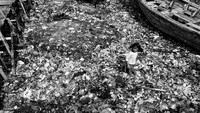 Foto berjudul Berlari di Atas Tumpukan Sampah menjadi juara 1 untuk kategori jurnalis. Foto tersebut adalah hasil karya dari fotografer F Pradolo. Sebanyak 60 foto nominasi dipamerkan di Gedung Teater Kecil, Taman Ismail Marzuki hingga tanggal 22 Maret Mendatang.(Istimewa).