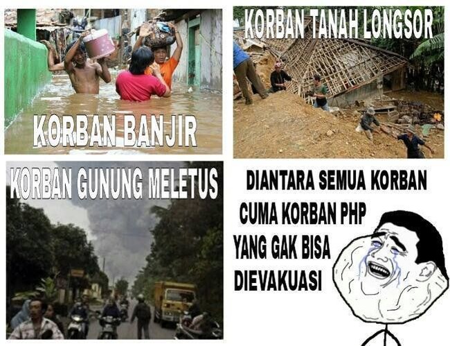 Hanya korban PHP yang tak bisa dievakuasi. Foto: Istimewa