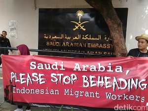 Demo di Depan Kedubes Saudi Selesai, Massa Membubarkan Diri