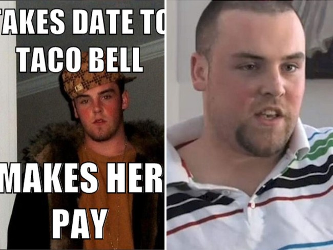 Tampang pria yang memakai topi terbalik dan jaket bulu ini sering menjadi meme dan disebut sebagai Scumbag Steve. Di dunia nyata, pria tersebut bernama Blake Boston dan sangat jauh dari imej berandalan. Foto diambil saat usianya masih 16 tahun. Kini Blake berkarier di dunia musik dan sudah memiliki anak. Foto: Istimewa