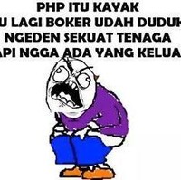 PHP itu seperti buang air besar. Foto: Istimewa