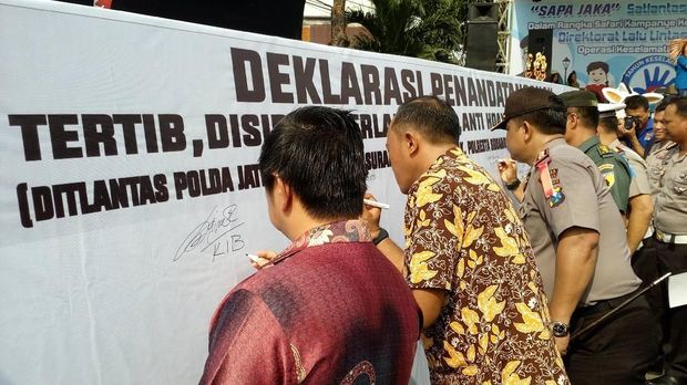 Ini yang Dilakukan 5 Polres Kampanyekan Fungsi Trotoar