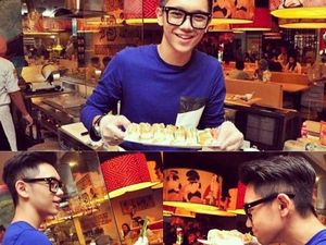 Ini Gaya si Ganteng Brandon Salim Makan Sushi hingga Es Krim