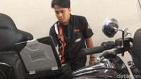 Di Rupbasan itu, ada 4 Harley yang disita dari Bupati Hulu Sungai Tengah (HST) nonaktif Abdul Latif (Foto: Arief Ikhsanudin/detikcom)
