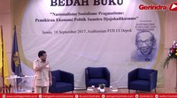 Prabowo bicara soal Indonesia bubar 2030 di UI ketika menghadiri peresmian dan bedah buku Nasionalisme Sosialisme dan Pragmatisme Pemikiran Ekonomi Politik Soemitro Djojohadikusumo pada 18 September 2017. Acara diadakan di Auditorium Fakultas Ekonomi dan Bisnis Universitas Indonesia, Depok.