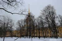 Kota St Petersburg, Rusia saat bersalju (Dina Rayanti/detikTravel)