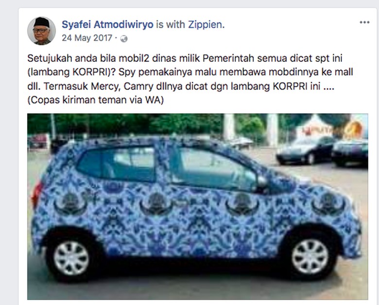 Foto: Facebook/Syafei Atmodiwiryo Foto: Facebook/Syafei Atmodiwiryo