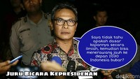Pihak Istana Kepresidenan mempertanyakan apakah dalam analisis Prabowo tersebut ada kajian ilmiahnya atau tidak.